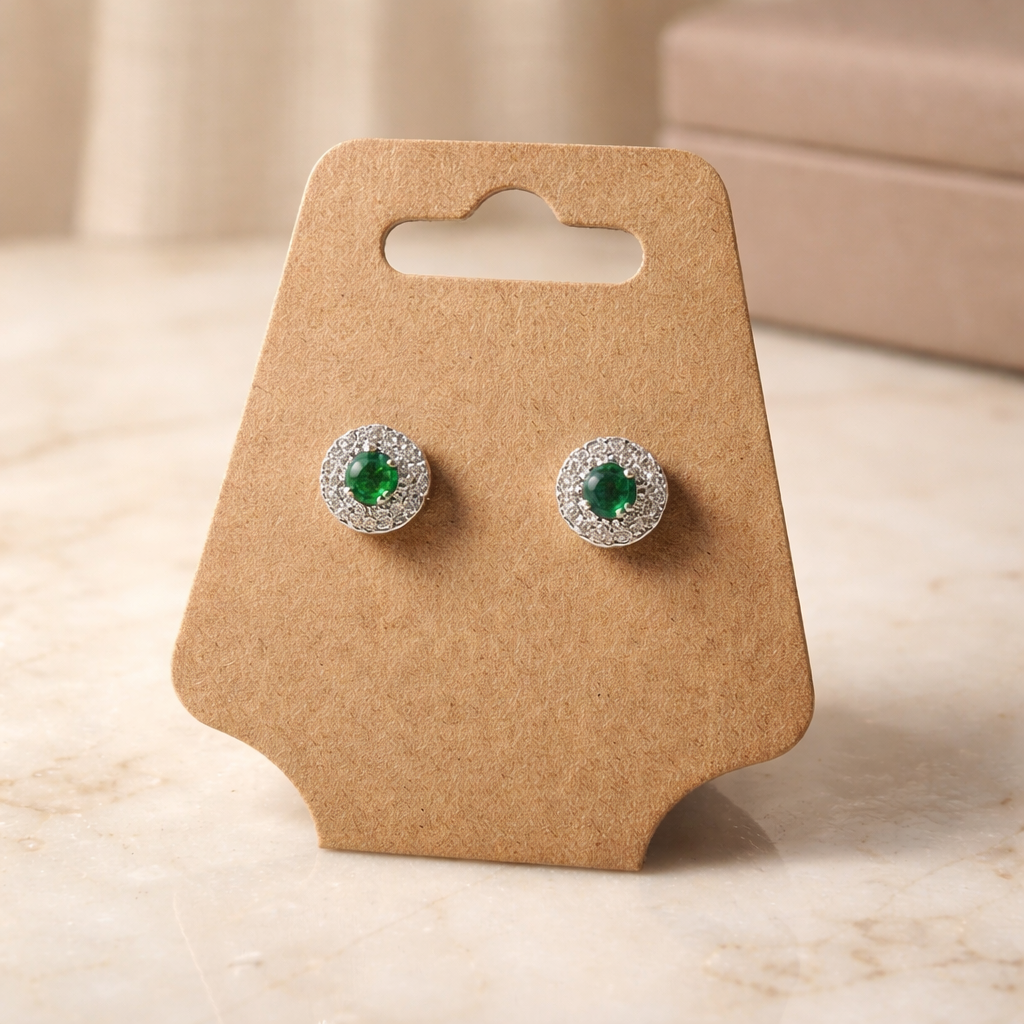GREEN TOPAZ STERLING SILVER EARRINGS