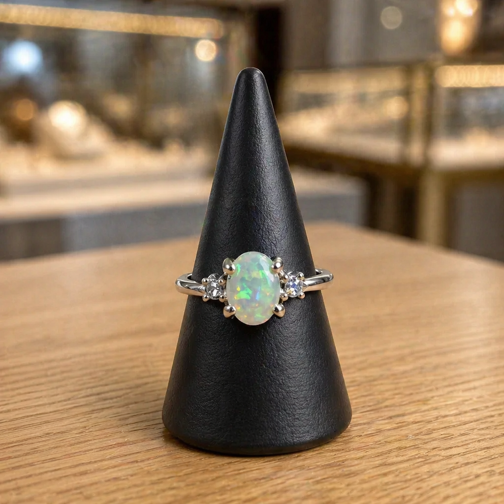 ZIRCON RING BOHEMIAN STYLE OVAL