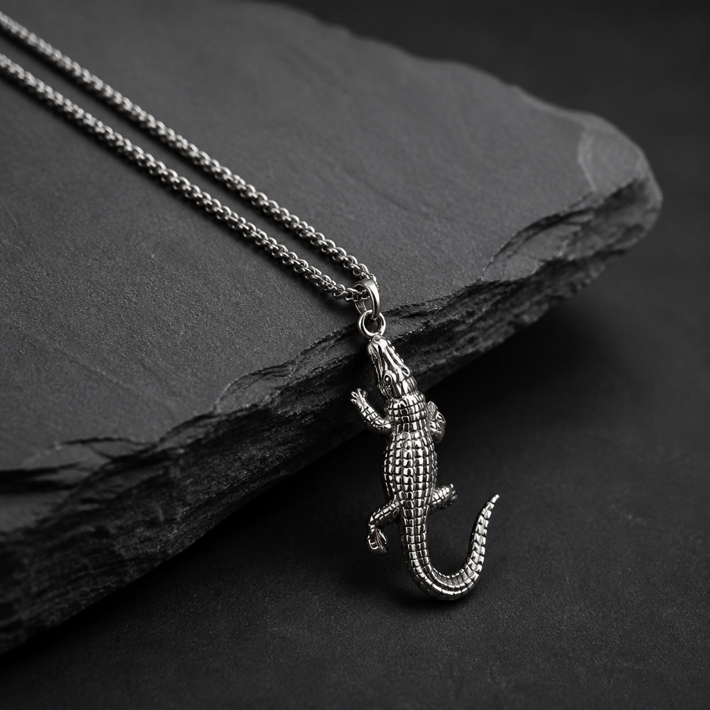 CROCODILE PENDANT NECKLACE