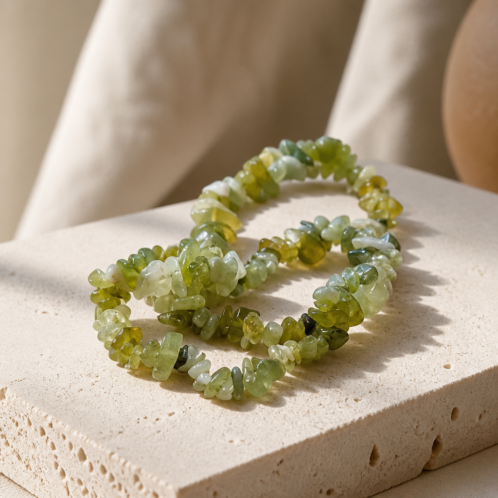 GREEN JADE CHIP PENDANT
