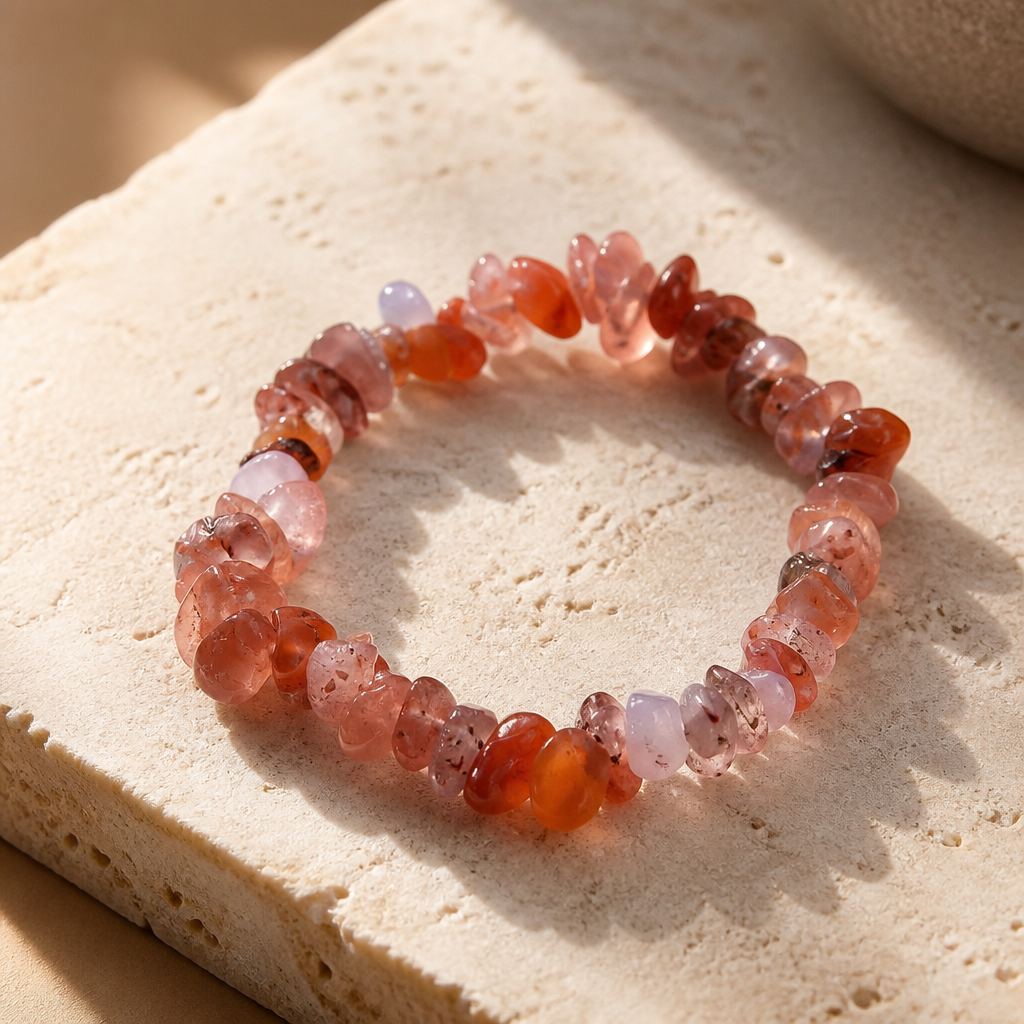CARNELIAN CHIP BRACELET