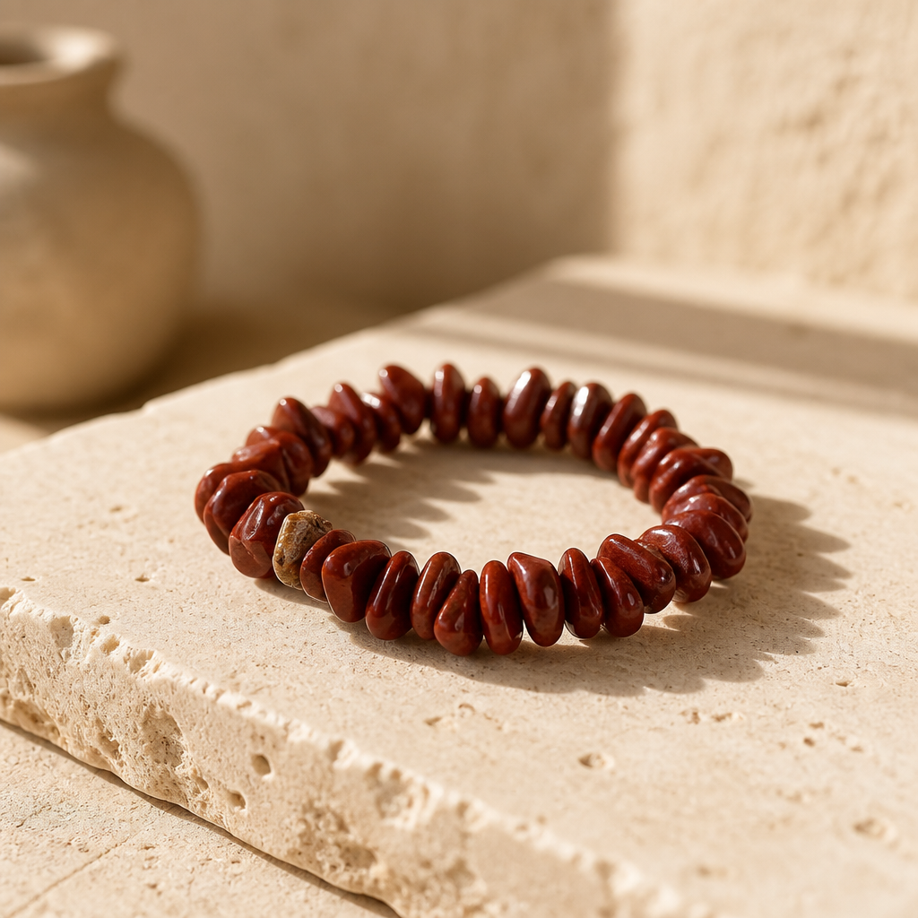 RED JASPER CHIP BRACELET