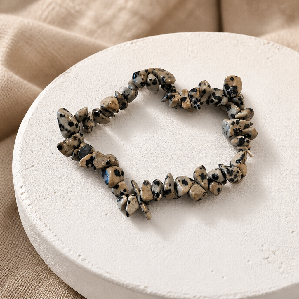 DALMATIAN JASPER CHIP BRACELET