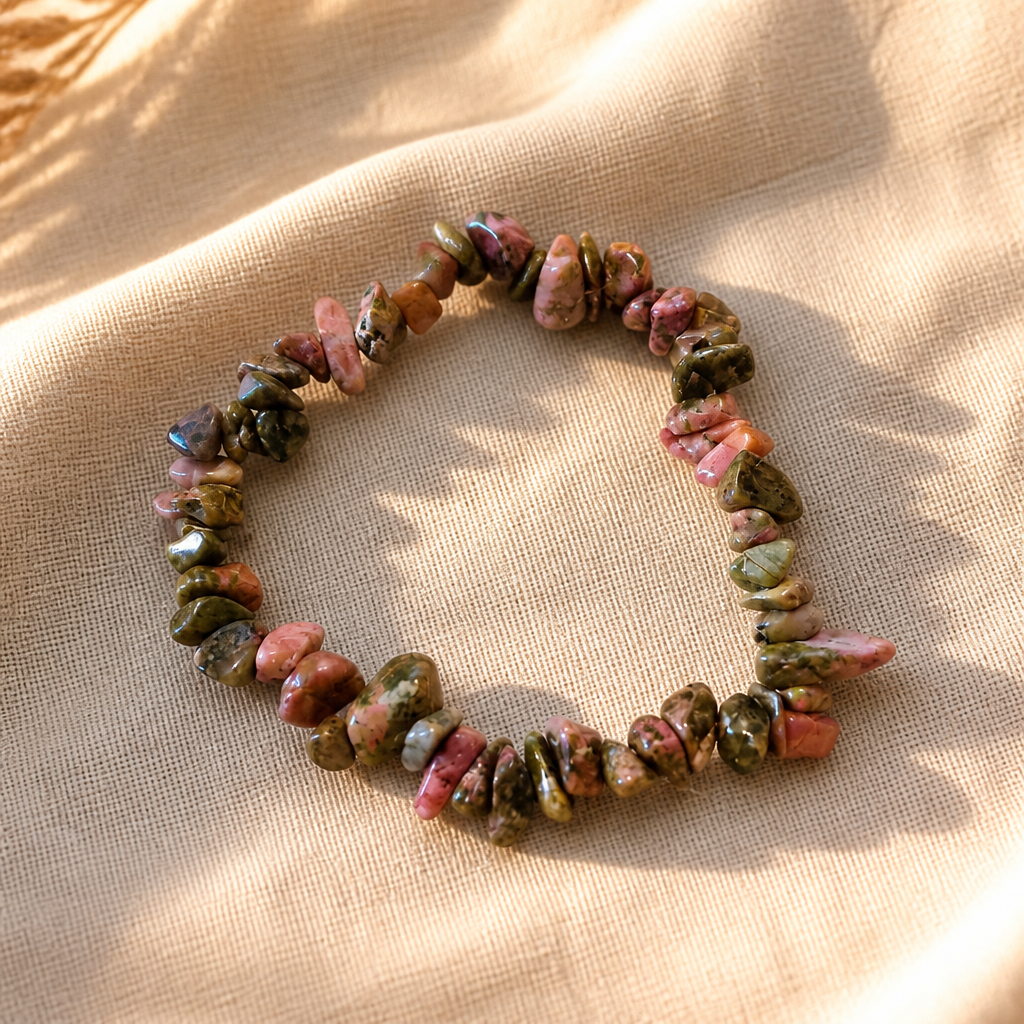 UNAKITE CHIP BRACELET