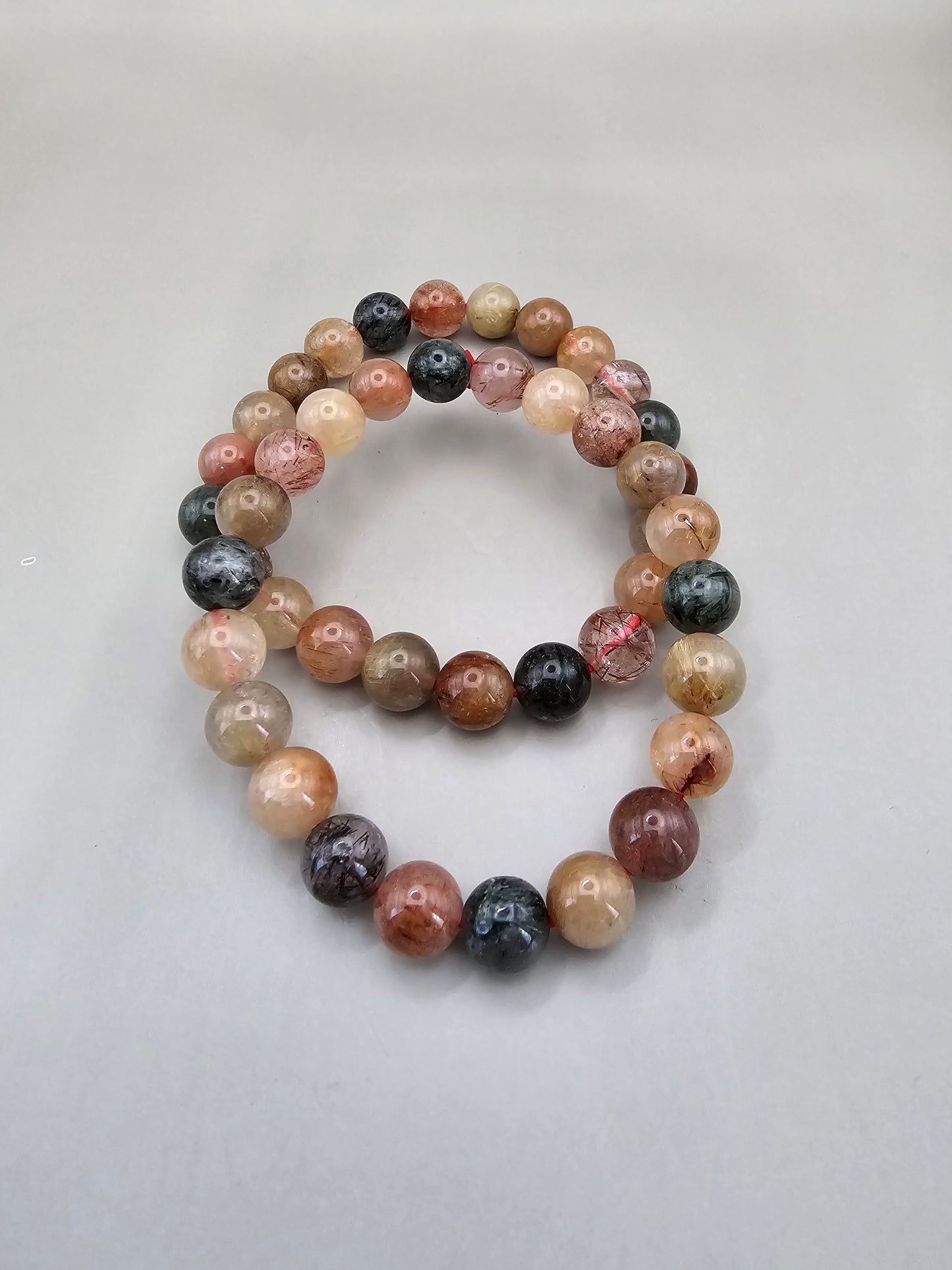MULTICOLOR RUTILATED QUARTZ BRACELET