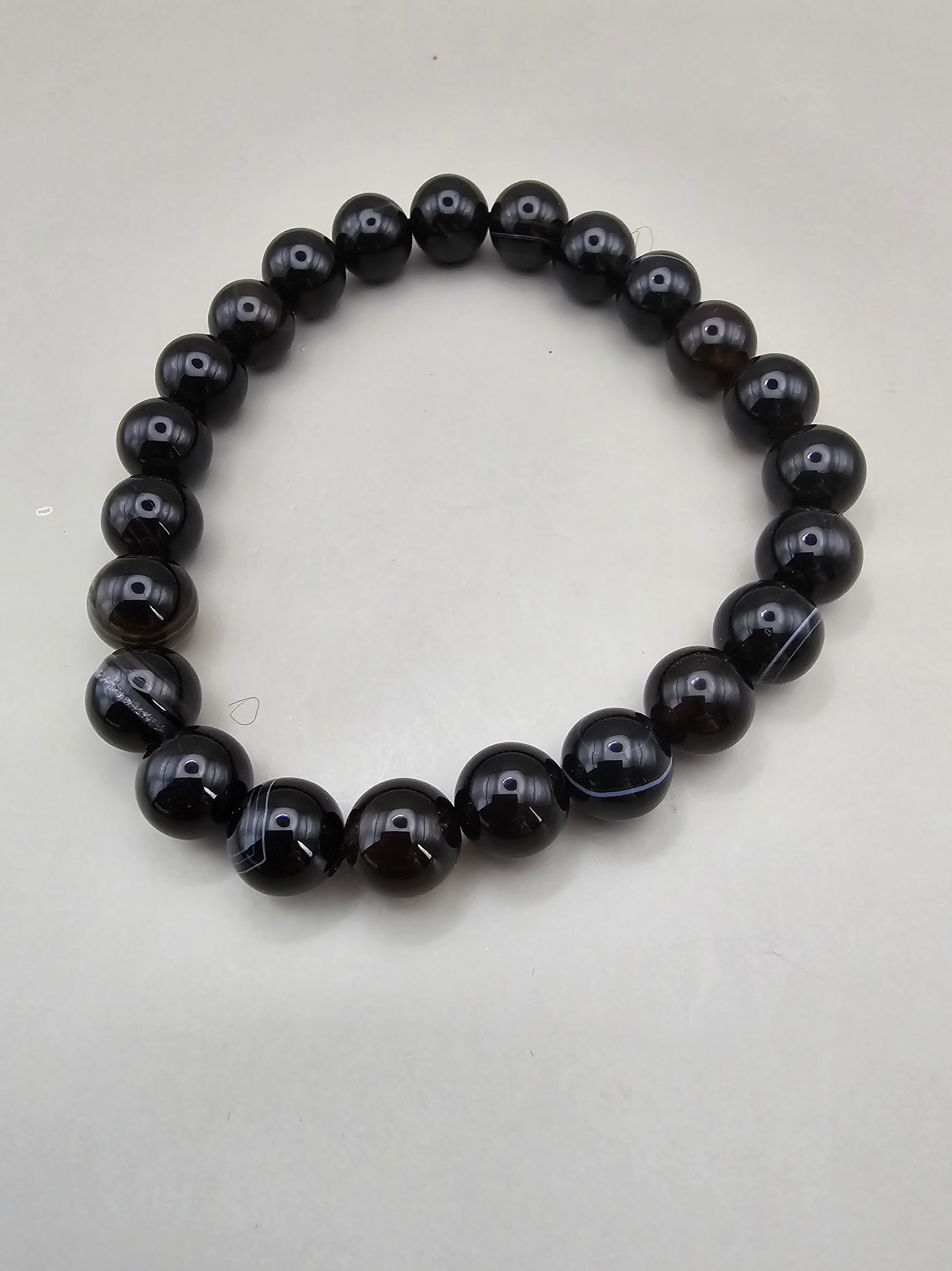 BLACK LACE AGATE BRACELET