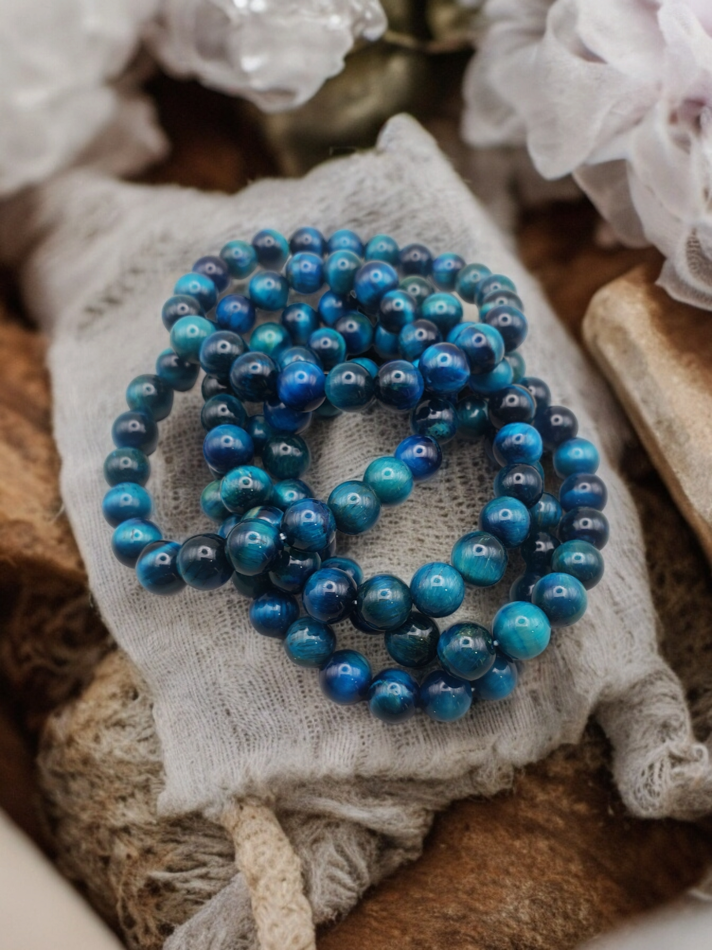 BLUE TIGER EYE BRACELET