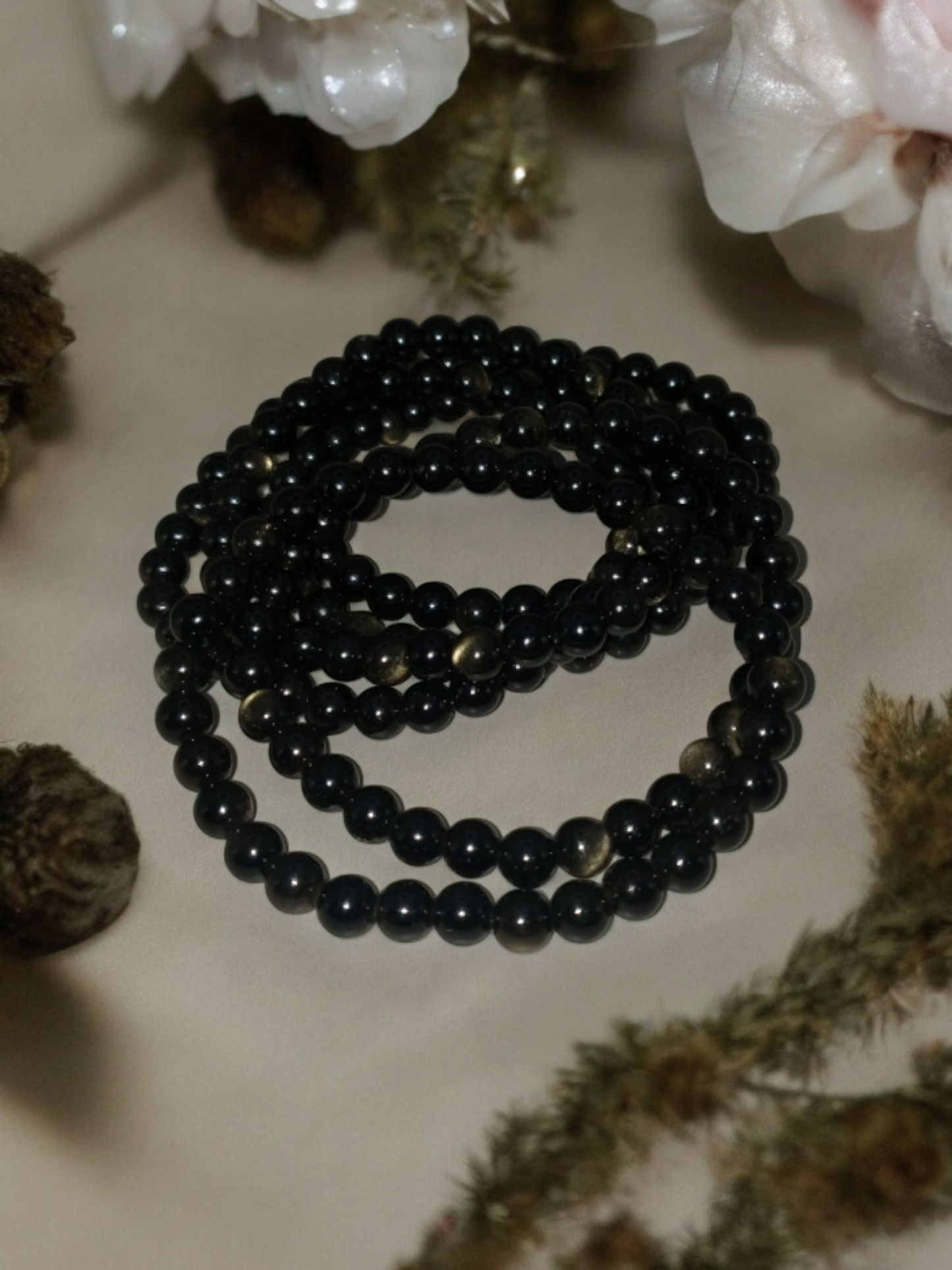 GOLDEN OBSIDIAN BRACELET 6mm