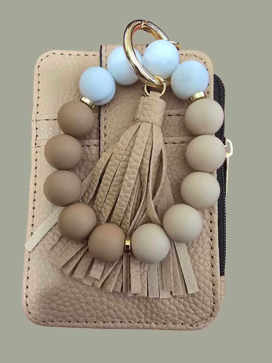 LEATHER WRISTLET WITH KEYCHAIN VARIETY OF COLORS