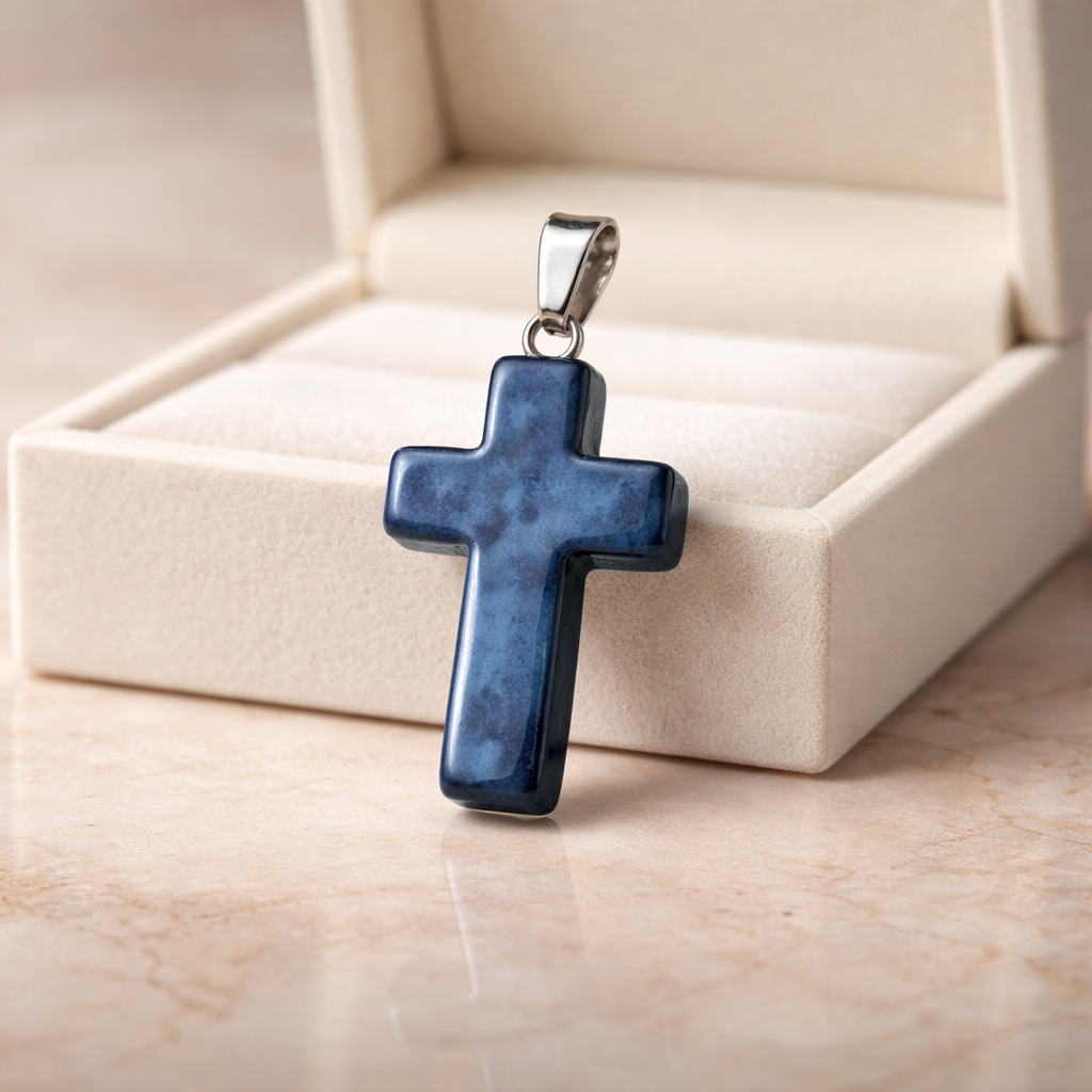 LAPIS LAZULI CROSS PENDANT