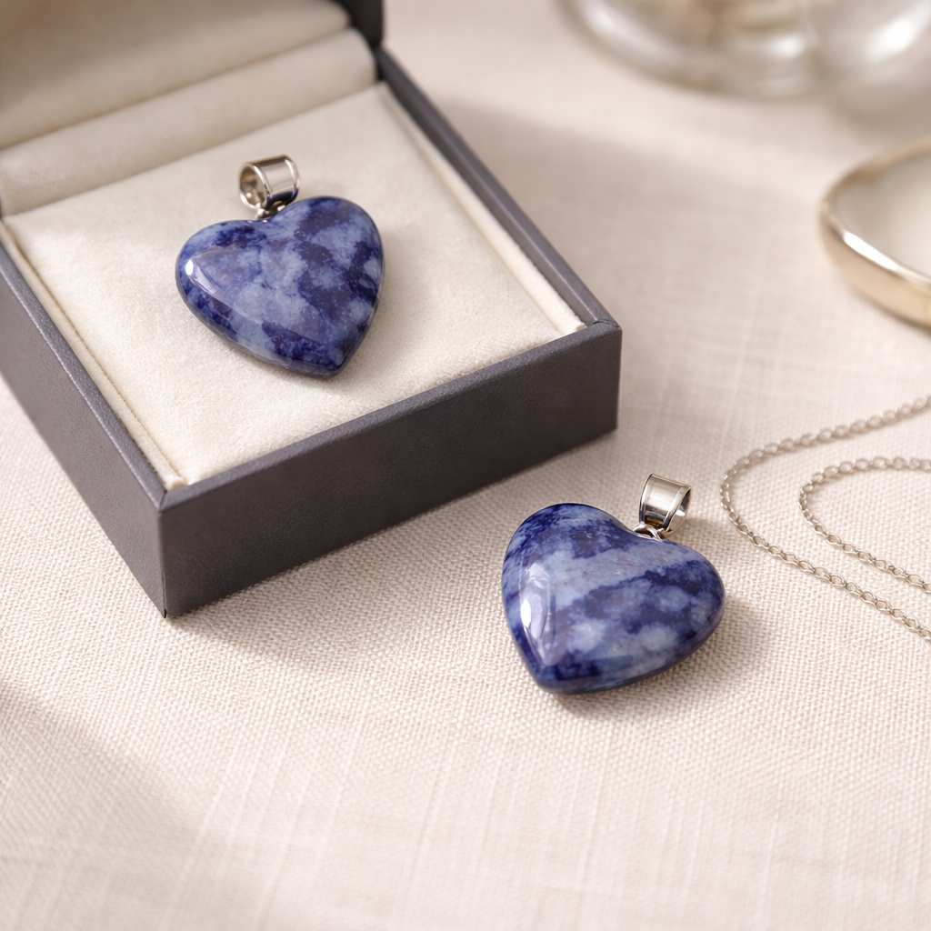 SODALITE HEART PENDANT