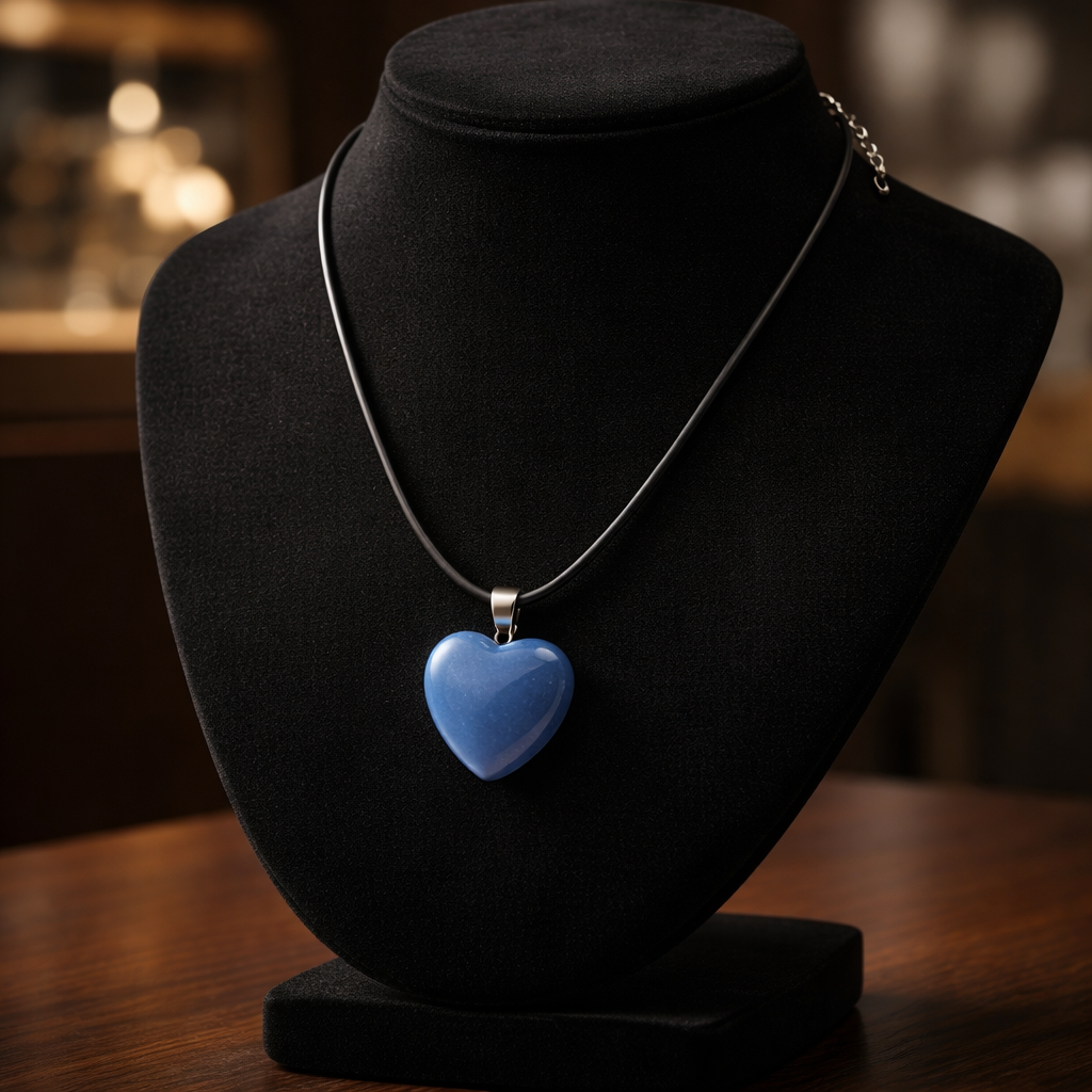 ANGELITE HEART NECKLACE