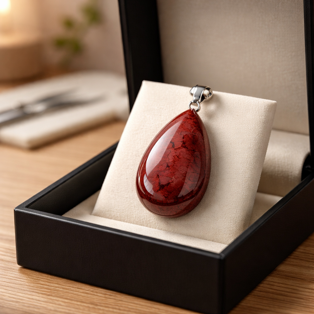 RED JASPER TEARDROP PENDANT