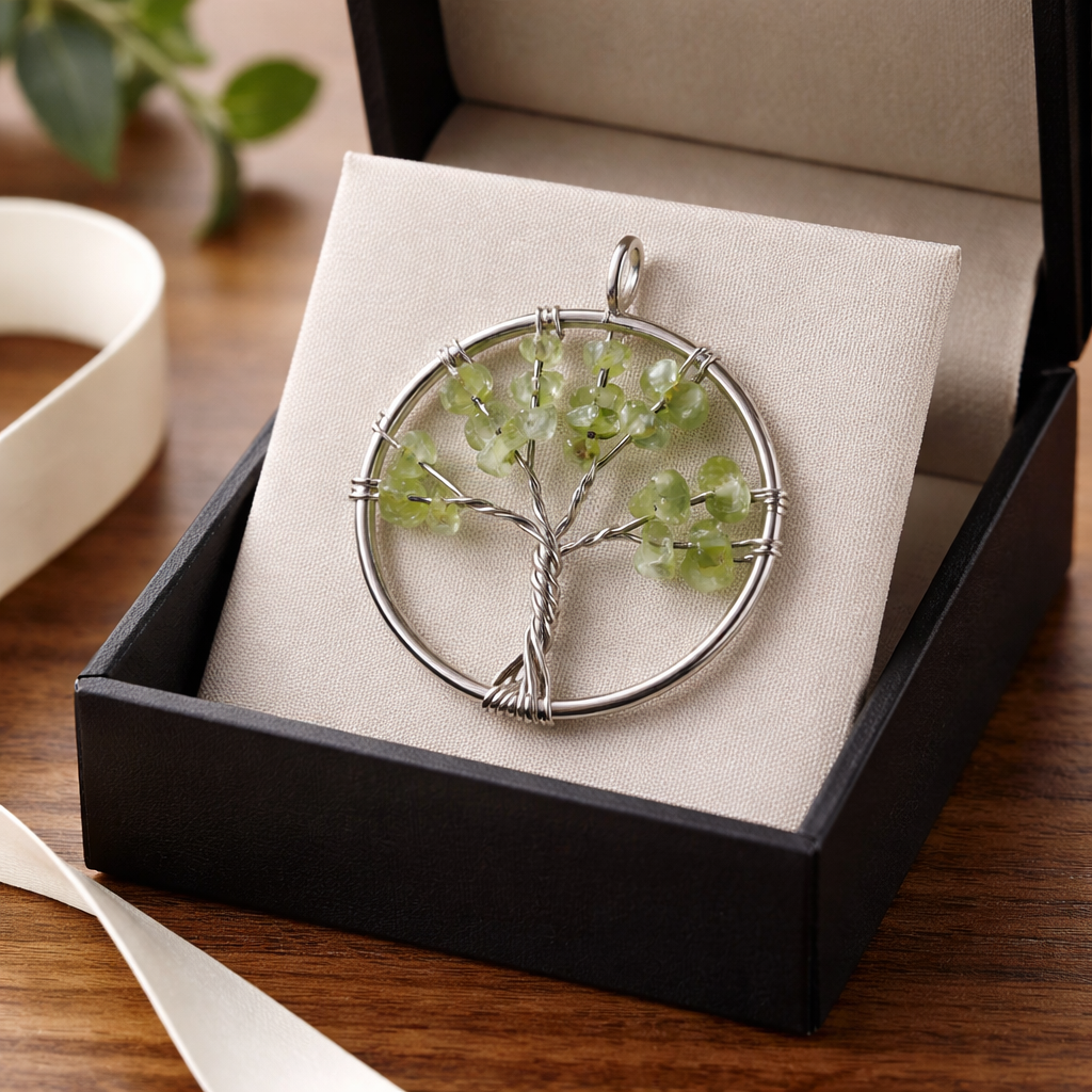 PERIDOT TREE OF LIFE PENDANT