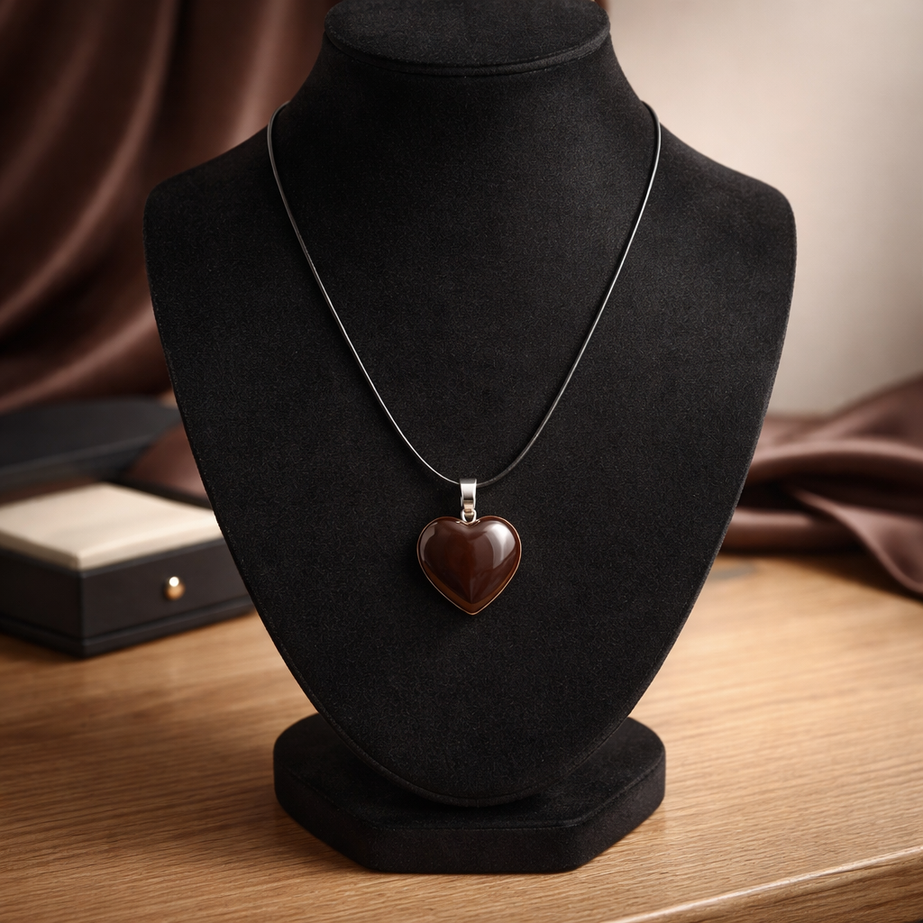 CARNELIAN HEART NECKLACE