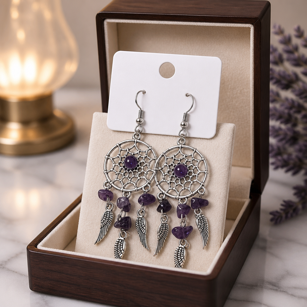 DREAM CATCHER DANGLE CHIP EARRINGS