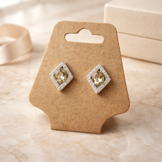 CITRINE STERLING SILVER EARRINGS