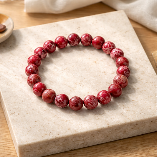 ROSE RED EMPEROR JASPER BRACELET