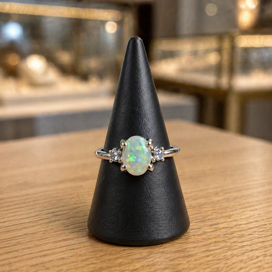 ZIRCON RING BOHEMIAN STYLE OVAL