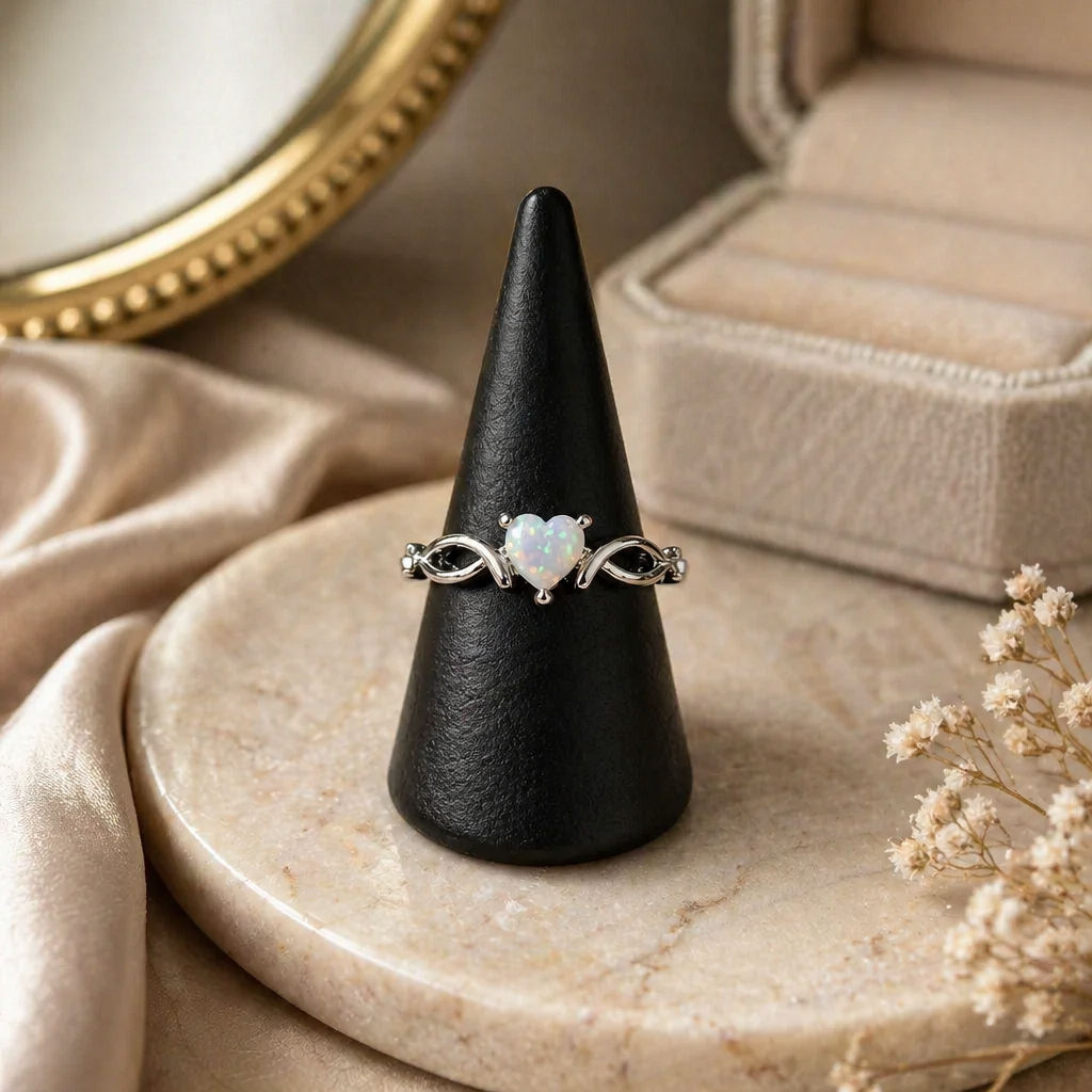 ZIRCON RING BOHEMIAN STYLE HEART
