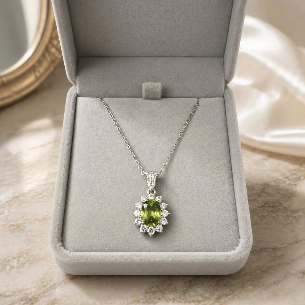 PERIDOT STERLING SILVER NECKLACE