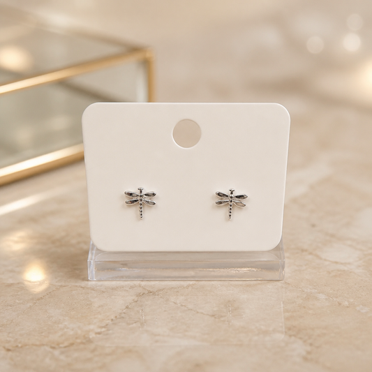 DRAGONFLY STUD EARRINGS SILVER