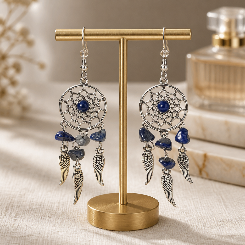 DREAM CATCHER DANGLE CHIP EARRINGS