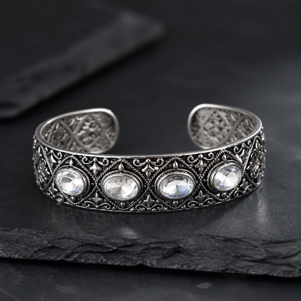 MOONSTONE VINTAGE CUFF BRACELET