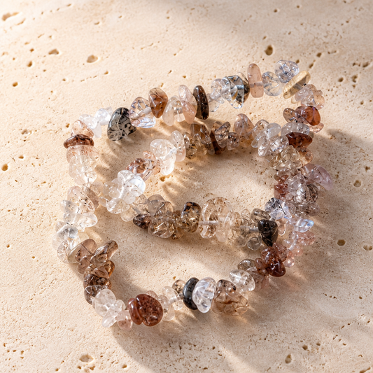 LODOLITE QUARTZ CHIP BRACELET
