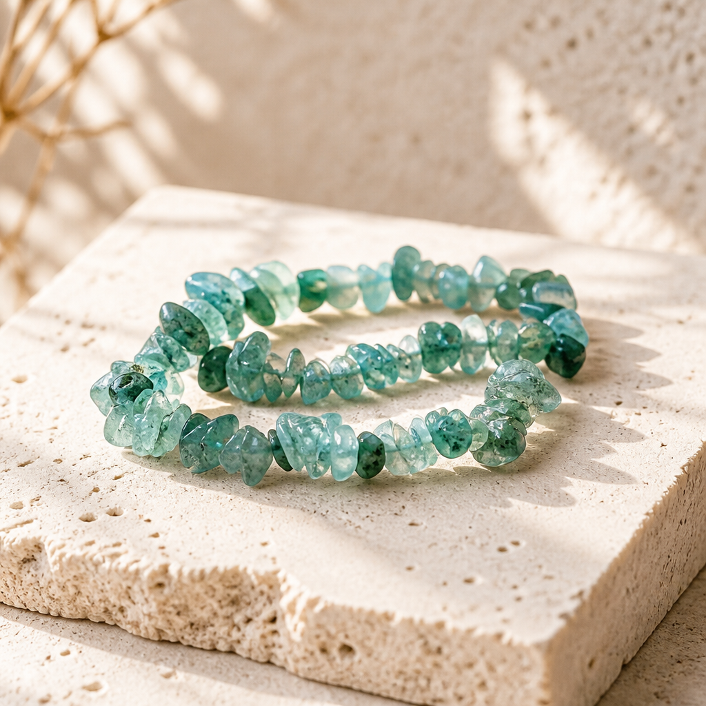 GREEN AVENTURINE CHIP BRACELET