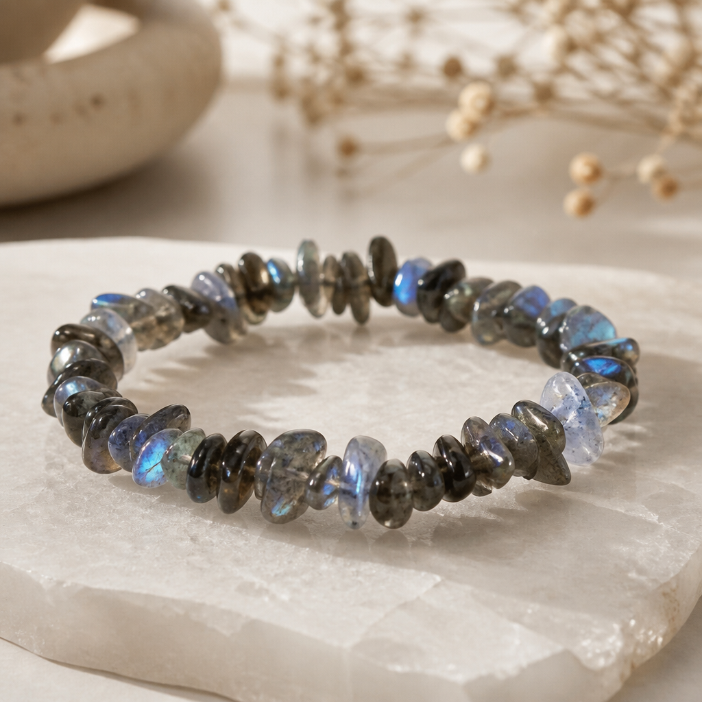 LABRADORITE CHIP BRACELET
