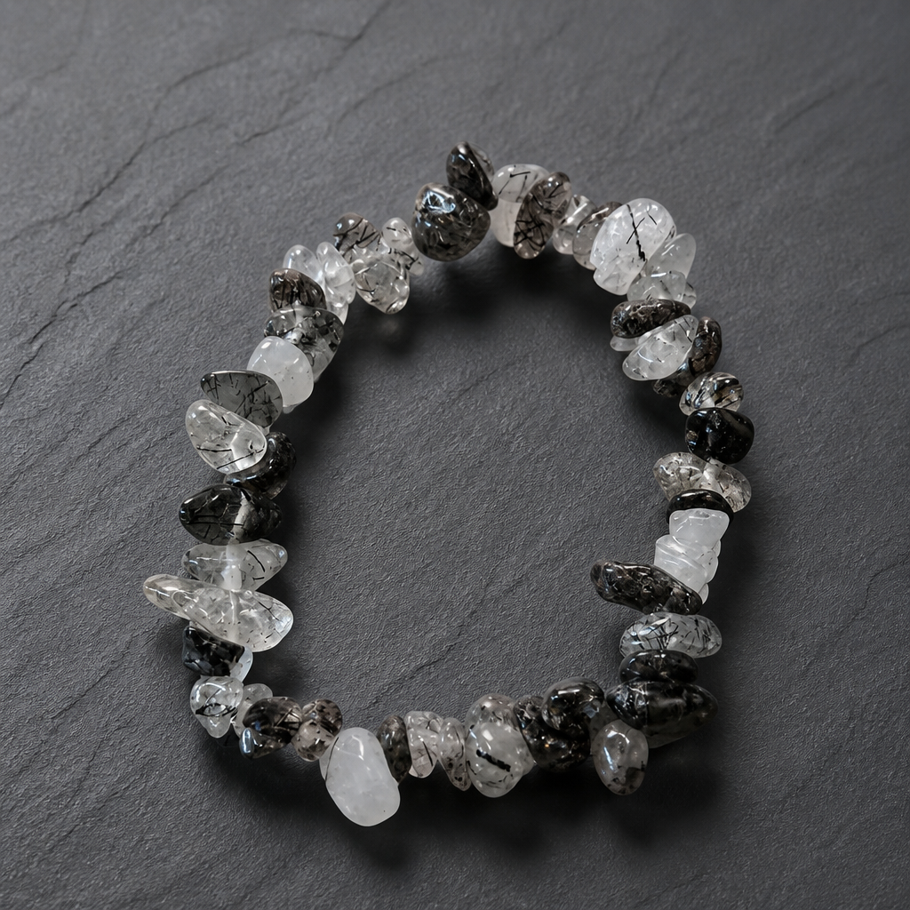TOURMALINE QUARTZ CHIP BRACELET