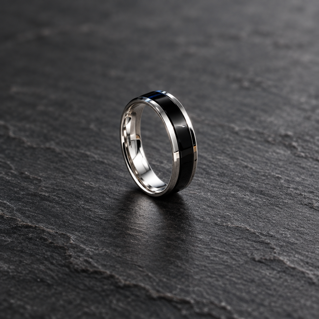 MENS STAINLESS STEEL RING