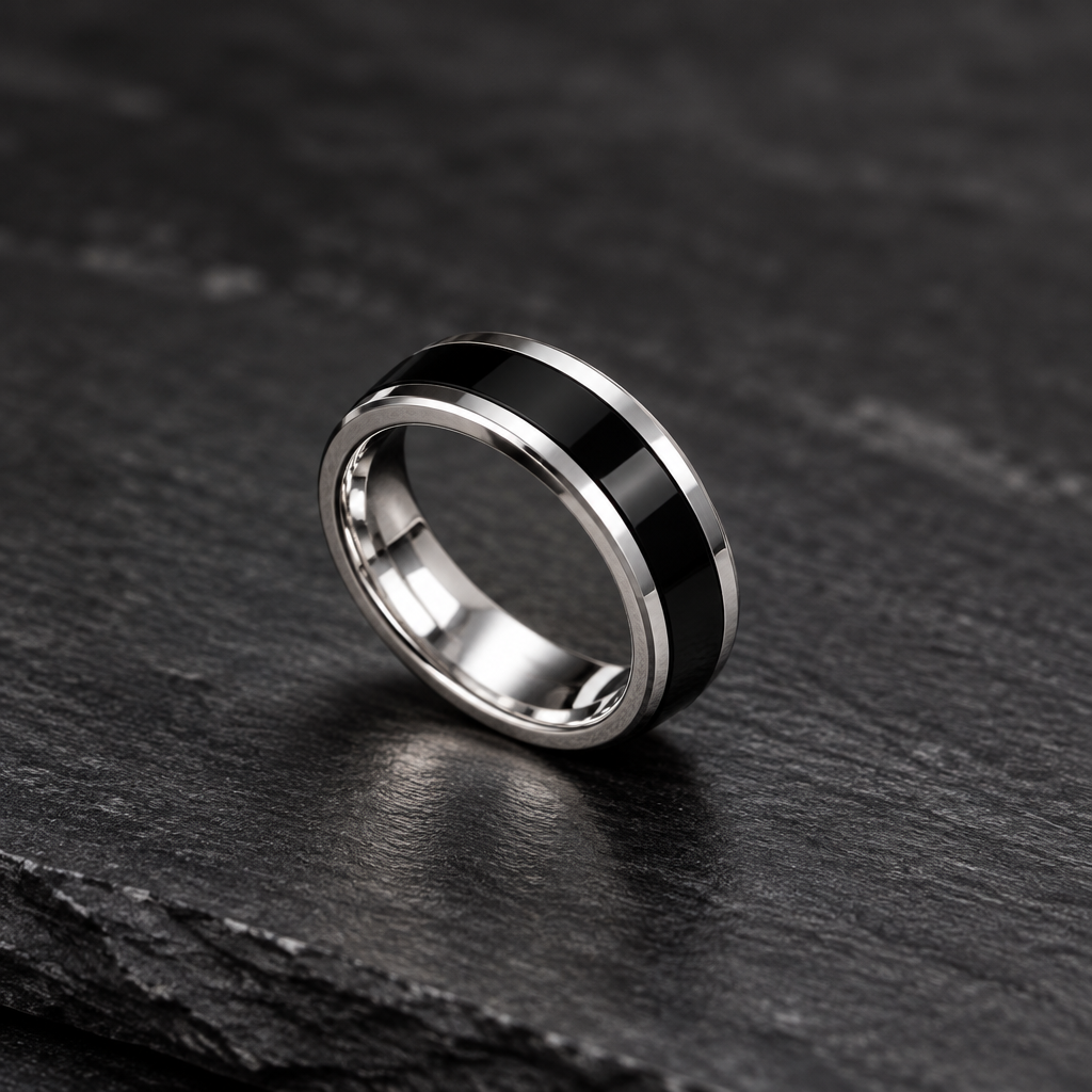 MENS STAINLESS STEEL RING
