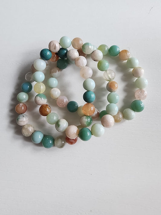 GREEN SAKURA FLOWER AGATE BRACELET