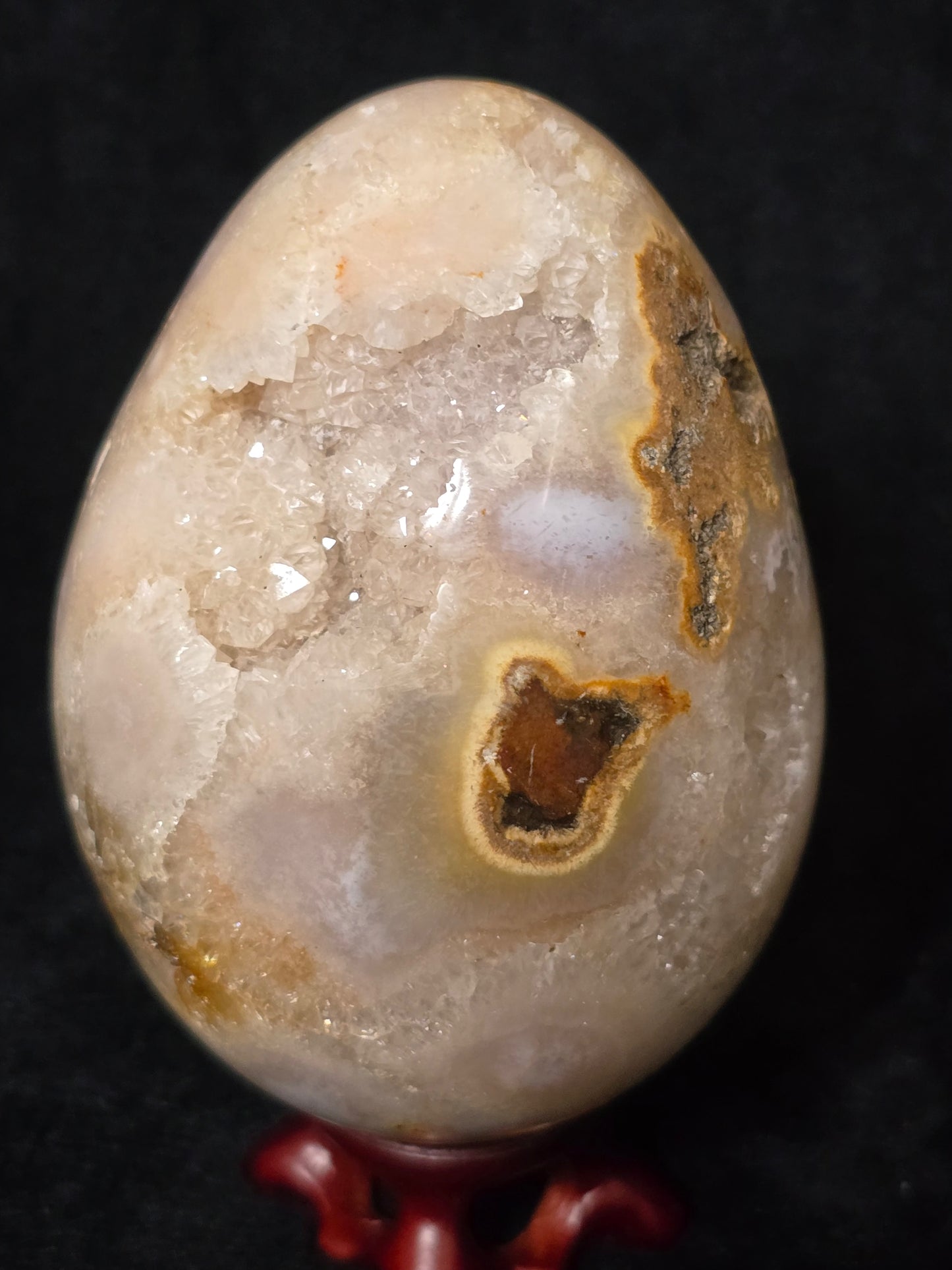 FLOWER AGATE DRUZY EGG