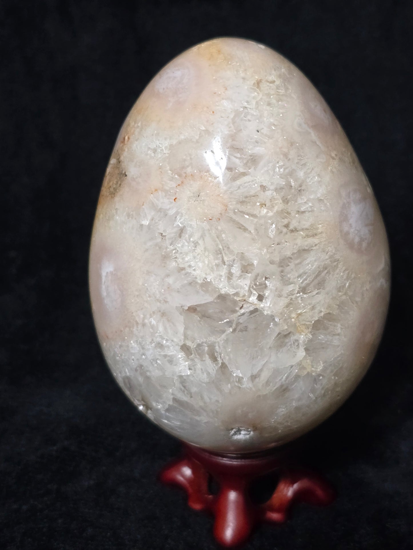 FLOWER AGATE DRUZY EGG