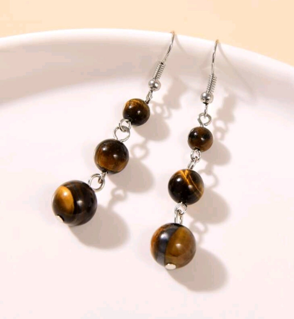 TIGEREYE DROP EARRINGS