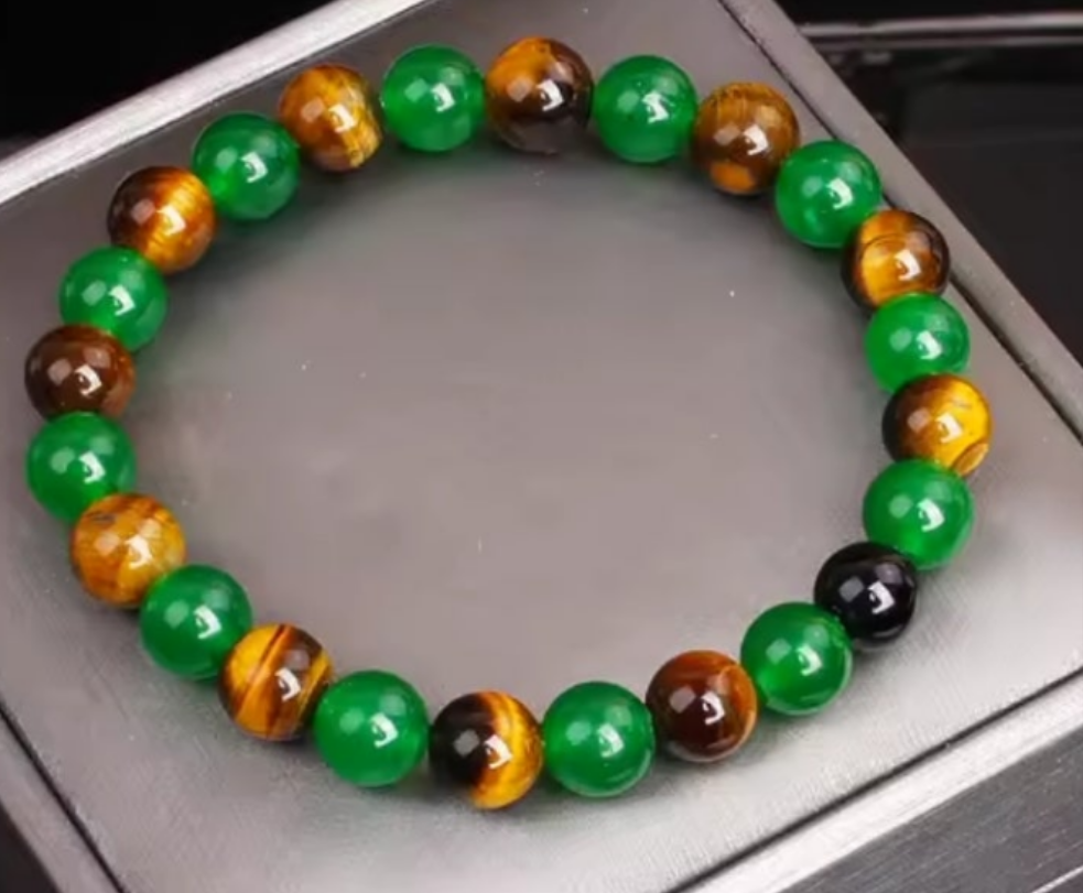 TIGER EYE & CHRYSOPRASE BRACELET