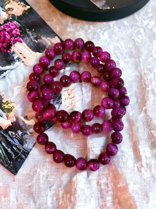 PINK TIGER EYE BRACELET