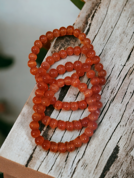 ORANGE CAT EYE BRACELET