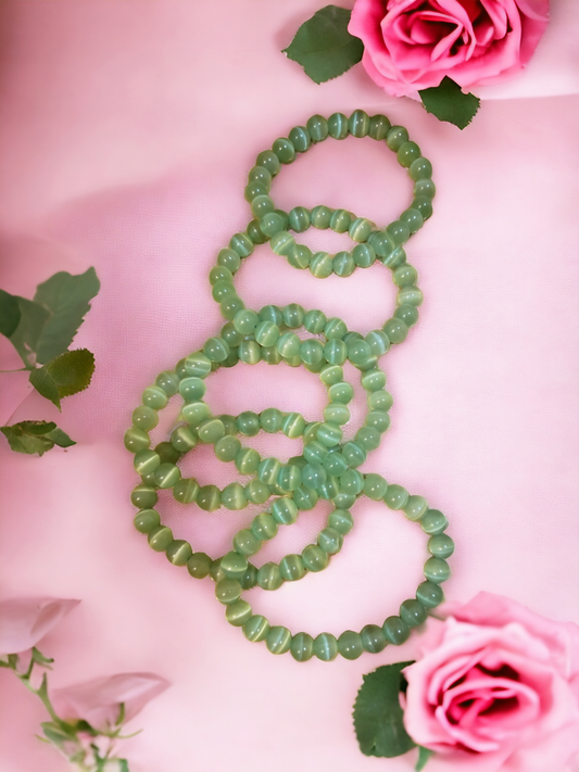 GREEN CAT EYE BRACELET