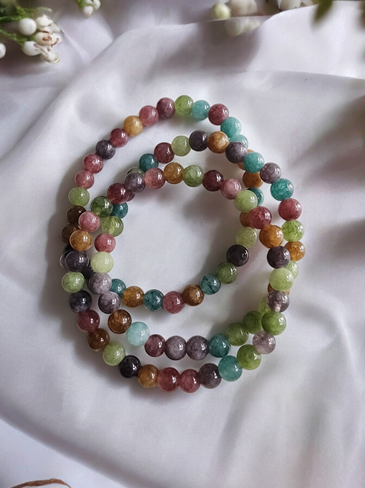 MULTI COLORED TOURMALINE BRACELET