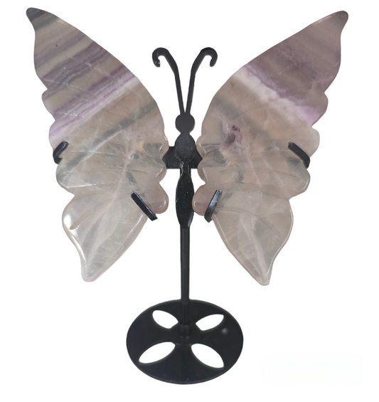 FLUORITE BUTTERFLY CARVING