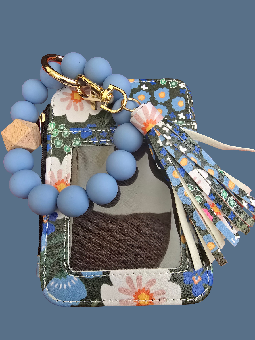 LEATHER WRISTLET WITH KEYCHAIN VARIETY OF COLORS