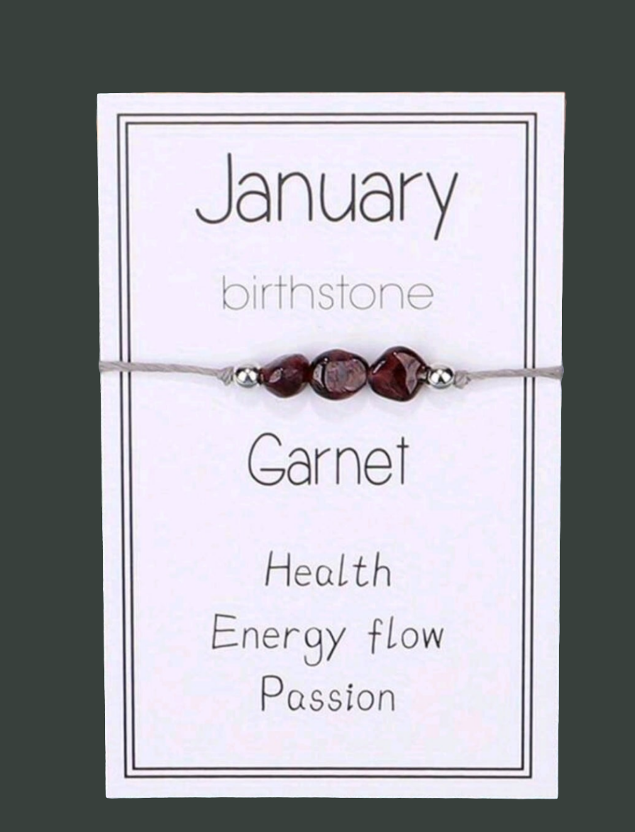 NATURAL GEMSTONE BIRTHSTONE BRACELET (1)