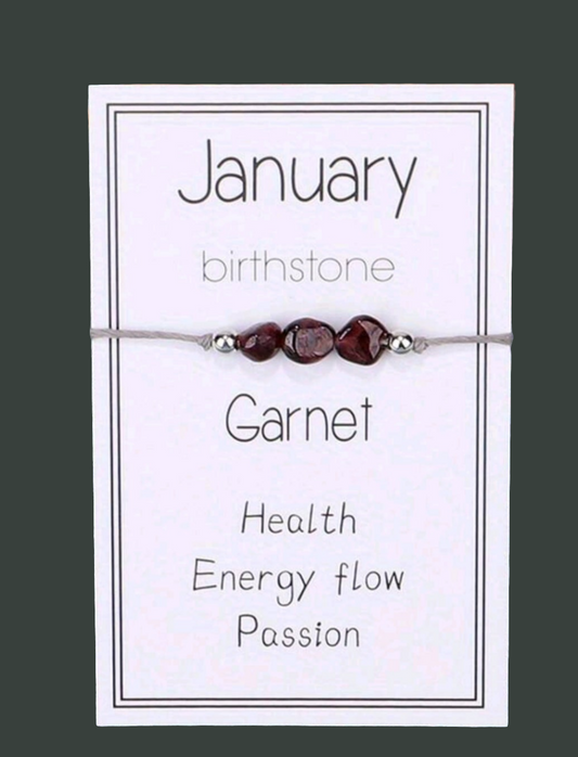 NATURAL GEMSTONE BIRTHSTONE BRACELET (1)