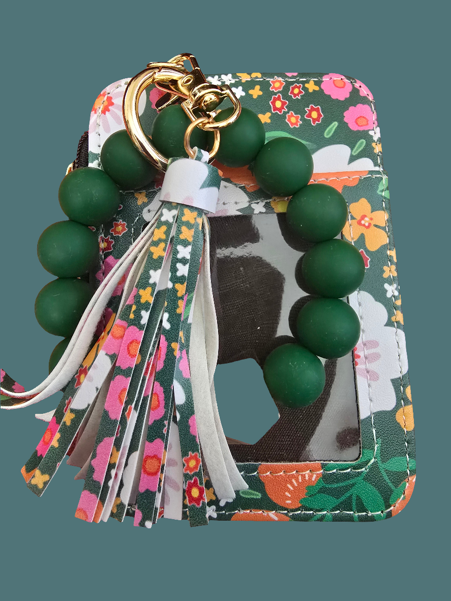 LEATHER WRISTLET WITH KEYCHAIN VARIETY OF COLORS