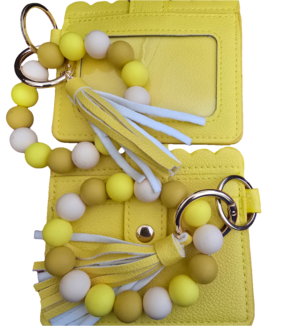 LEATHER WRISTLET WITH KEYCHAIN VARIETY OF COLORS