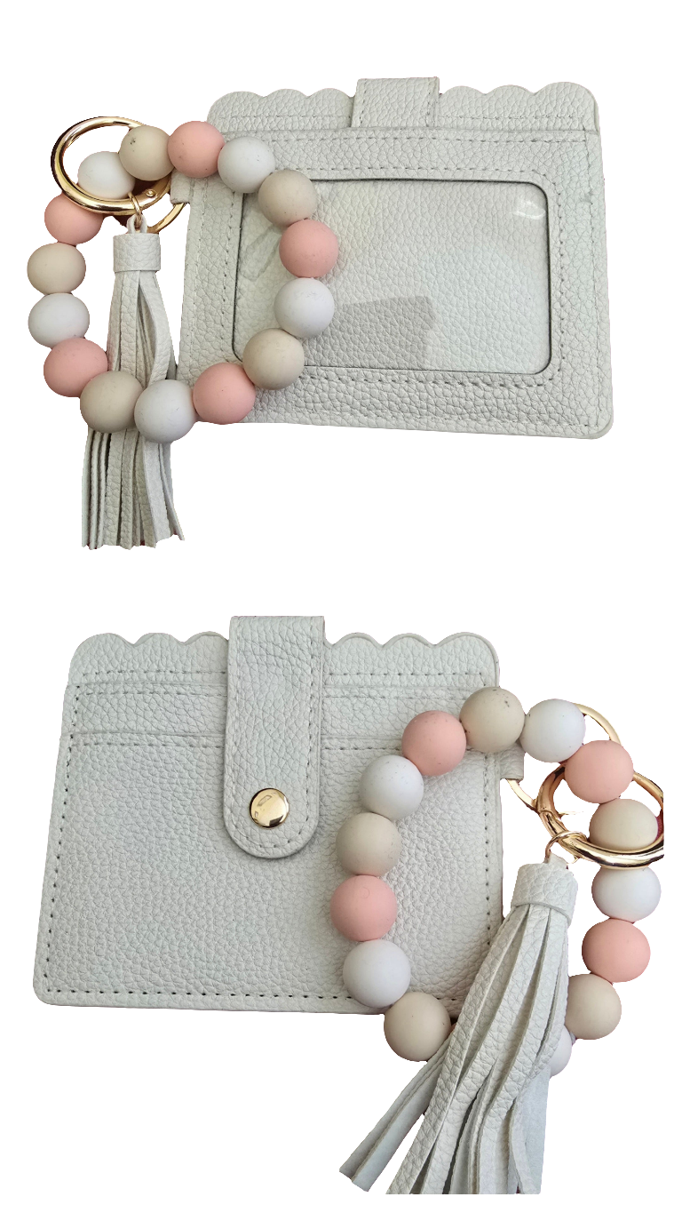 LEATHER WRISTLET WITH KEYCHAIN VARIETY OF COLORS